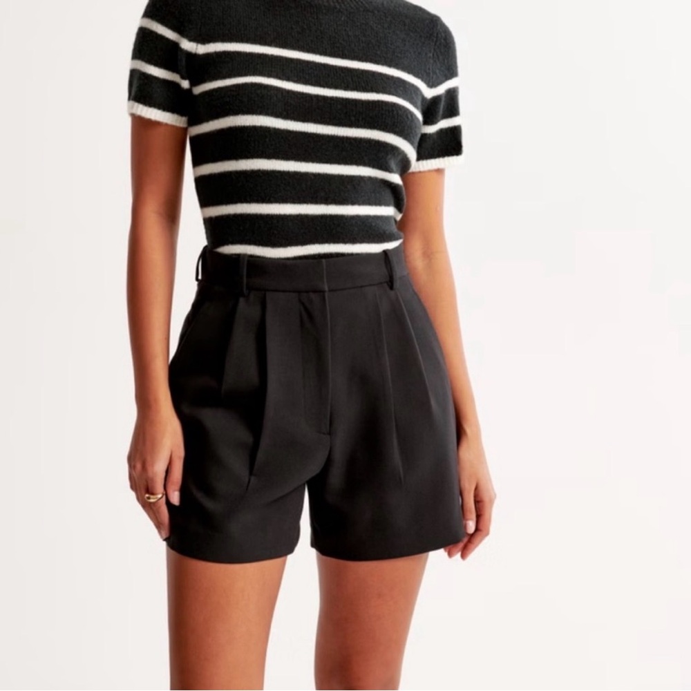 Abercrombie & Fitch Black Tailored Shorts